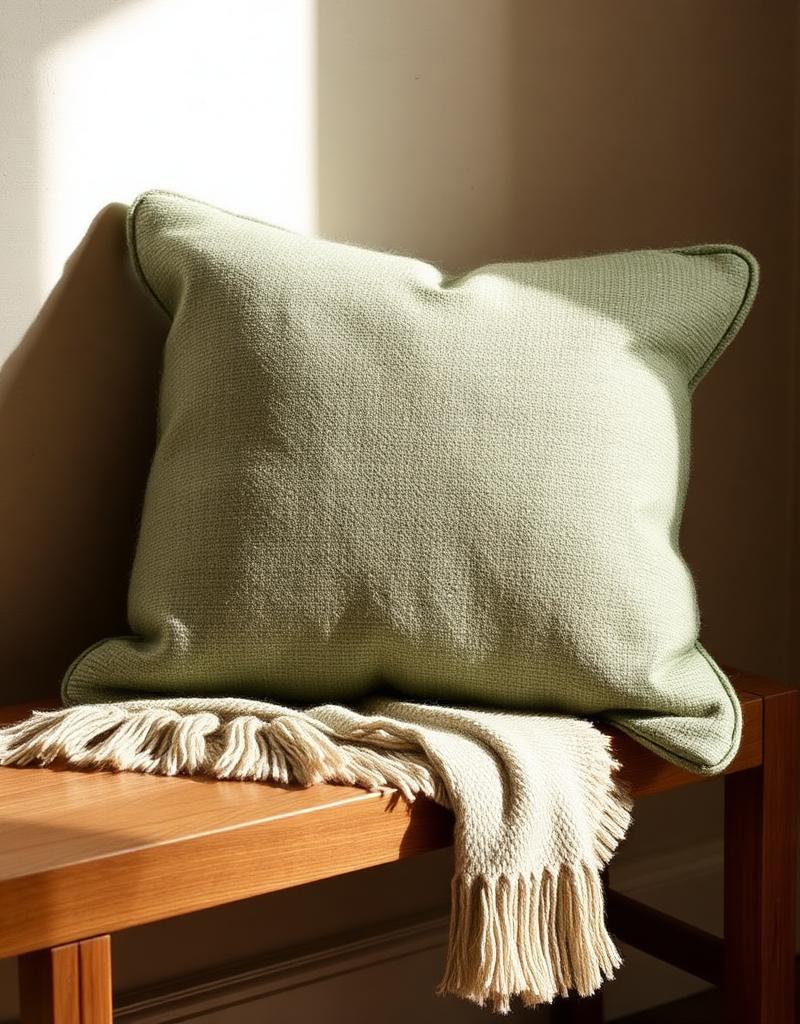 Anya Sage Wool Throw